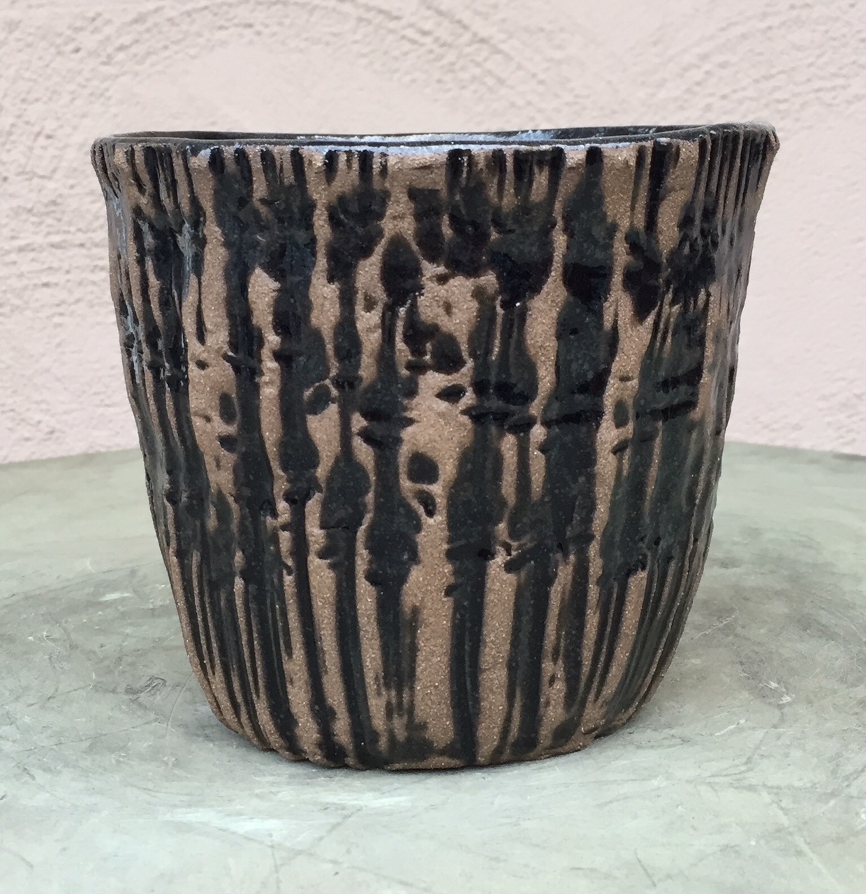 5" Black Bamboo Susan Aach Ceramics